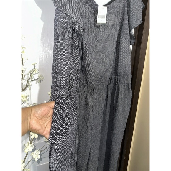 Lane Bryant Black And White‎ Cap Sleeve Utility Jumpsuit Size 24 NWT - Picture 5 of 6